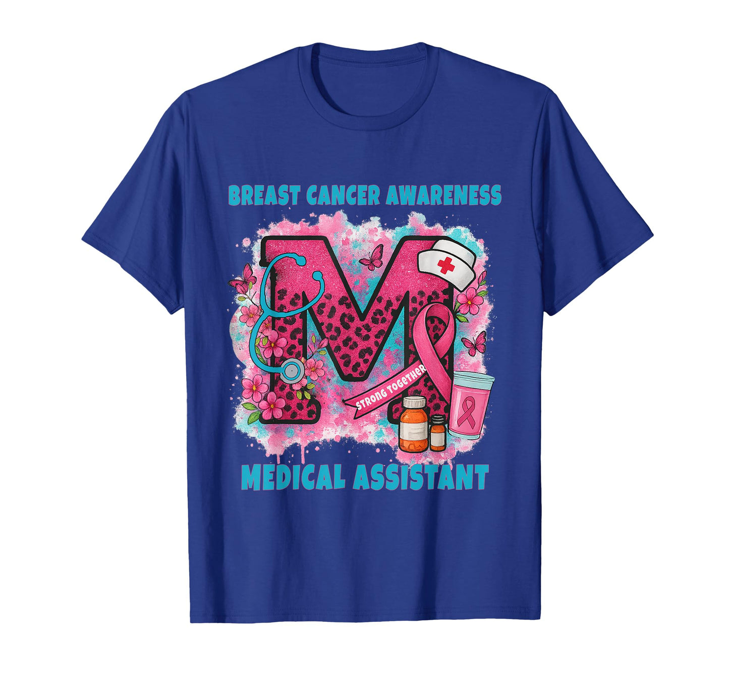 Medical Assistant Pink Ribbon Breast Cancer October T-Shirt