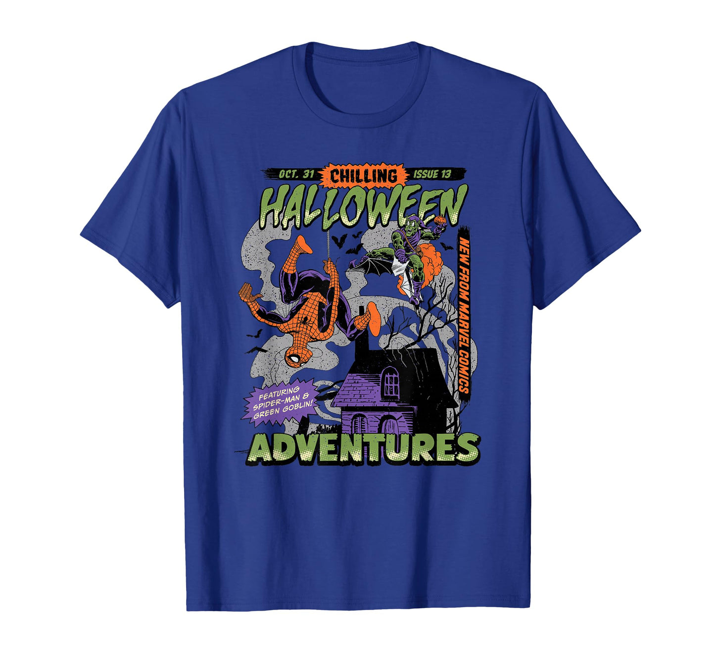 Marvel Halloween Spider-Man VS Green Goblin Vintage Comic T-Shirt