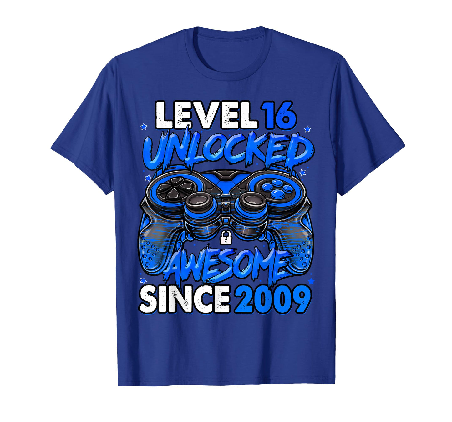 Level 16 Unlocked Awesome Since 2009 16th Birthday Gaming T-Shirt