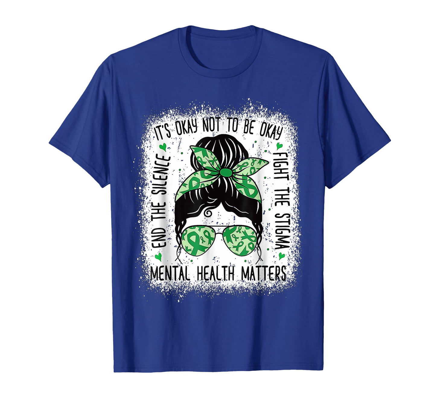 Mental Health Matters Messy Bun Mental Health Awareness T-Shirt