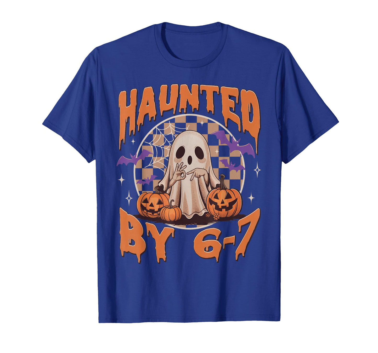 Haunted by 67 – Funny Ghost and Pumpkin Halloween Costume T-Shirt