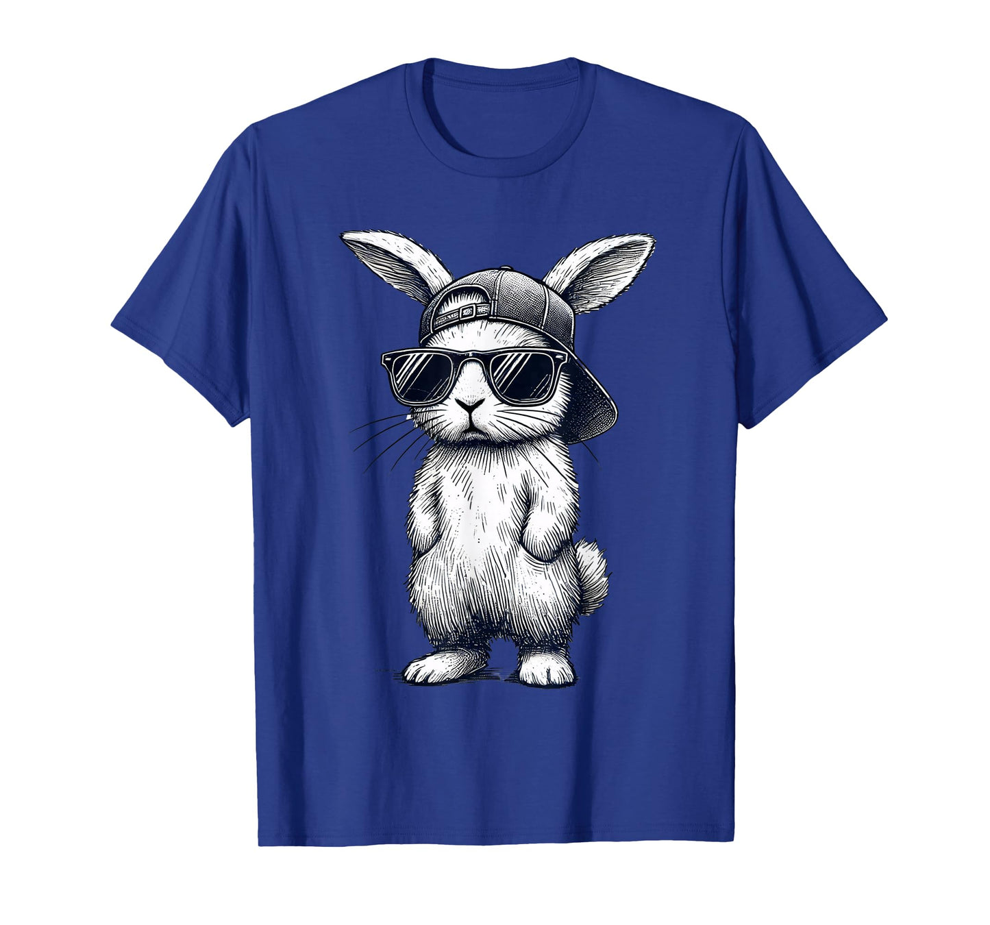 Bunny Face With Sunglasses Cap Easter Day for Boys Men Kids T-Shirt