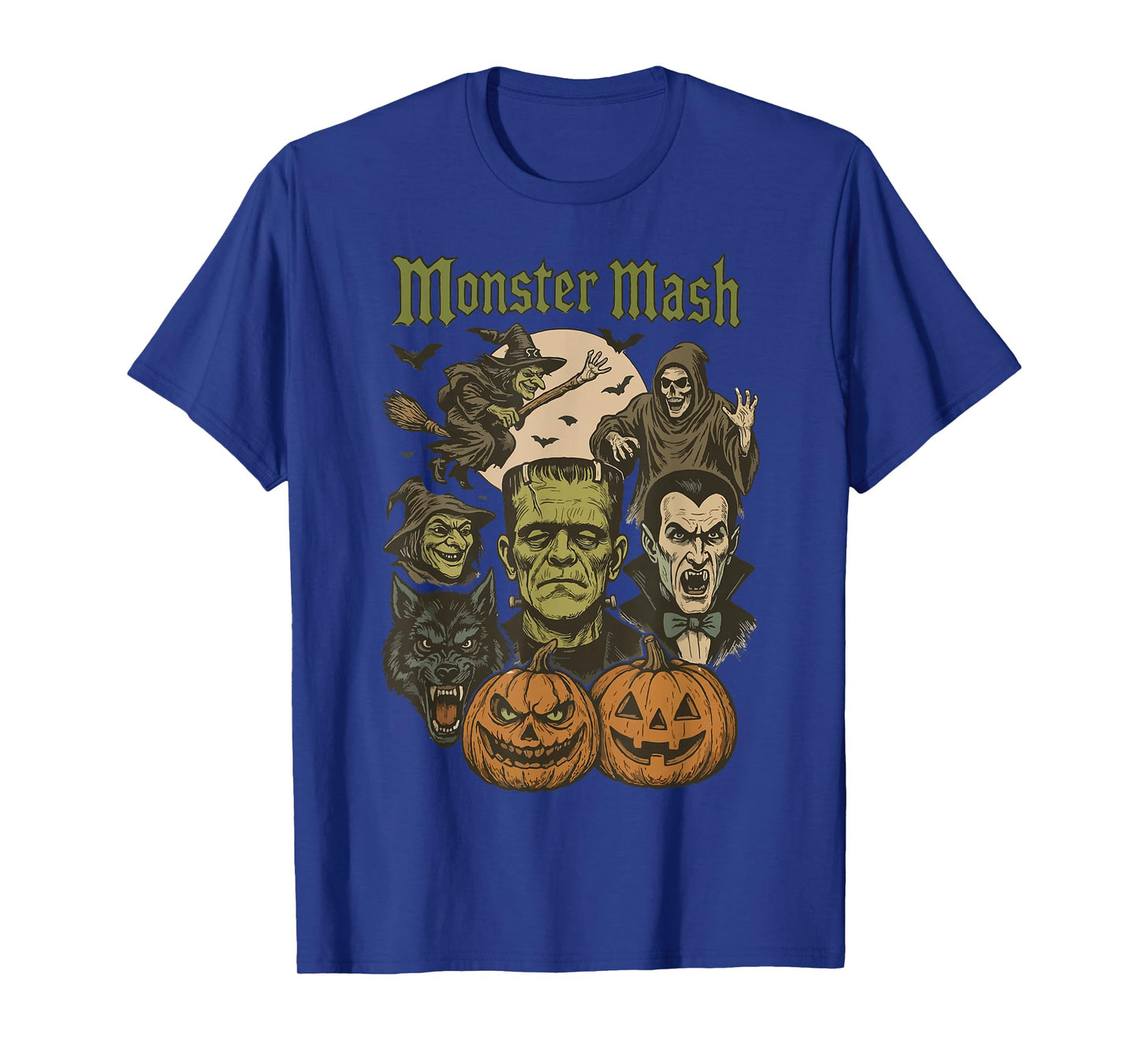 Monster Mash Retro Halloween Funny Monster Spooky Womens Men T-Shirt