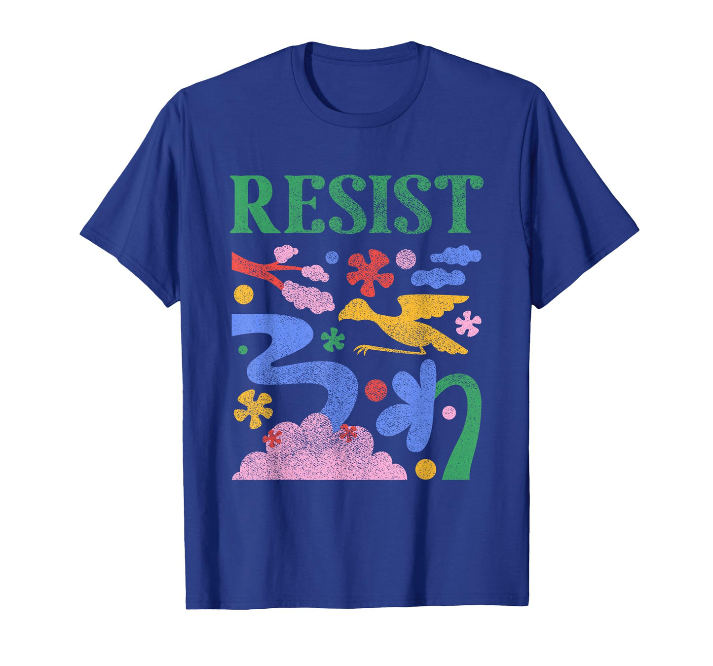 Resist Colorful Protest Resistance Flower Design T-Shirt