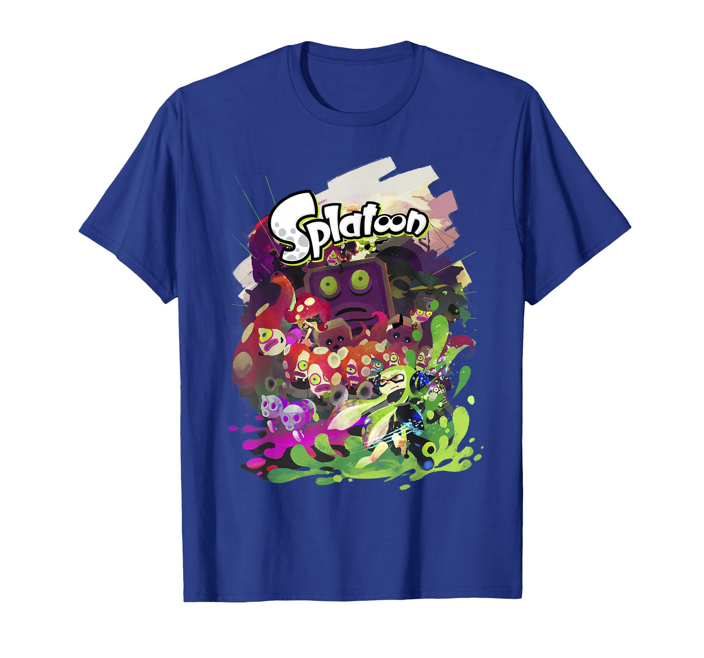 Splatoon Abstract Painted Logo Portrait T-Shirt