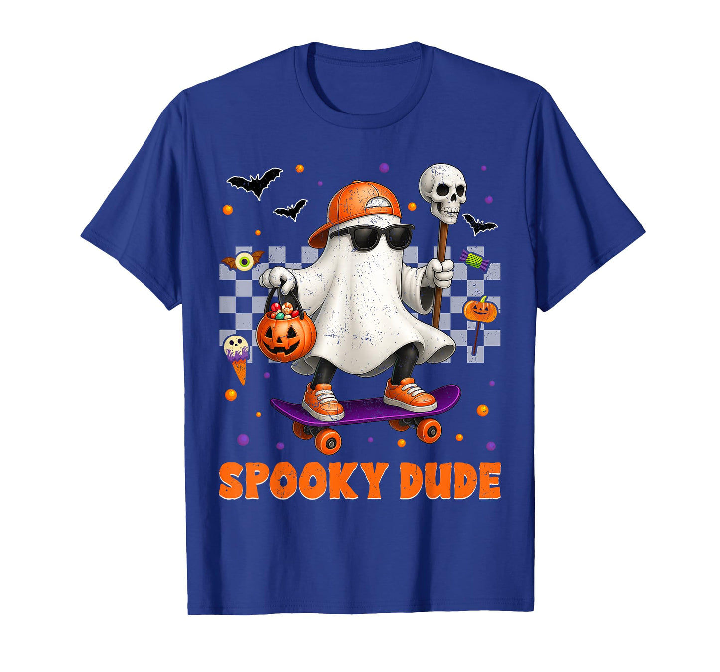 Spooky Dude Boo Ghost Halloween For Boys Kids Toddlers T-Shirt