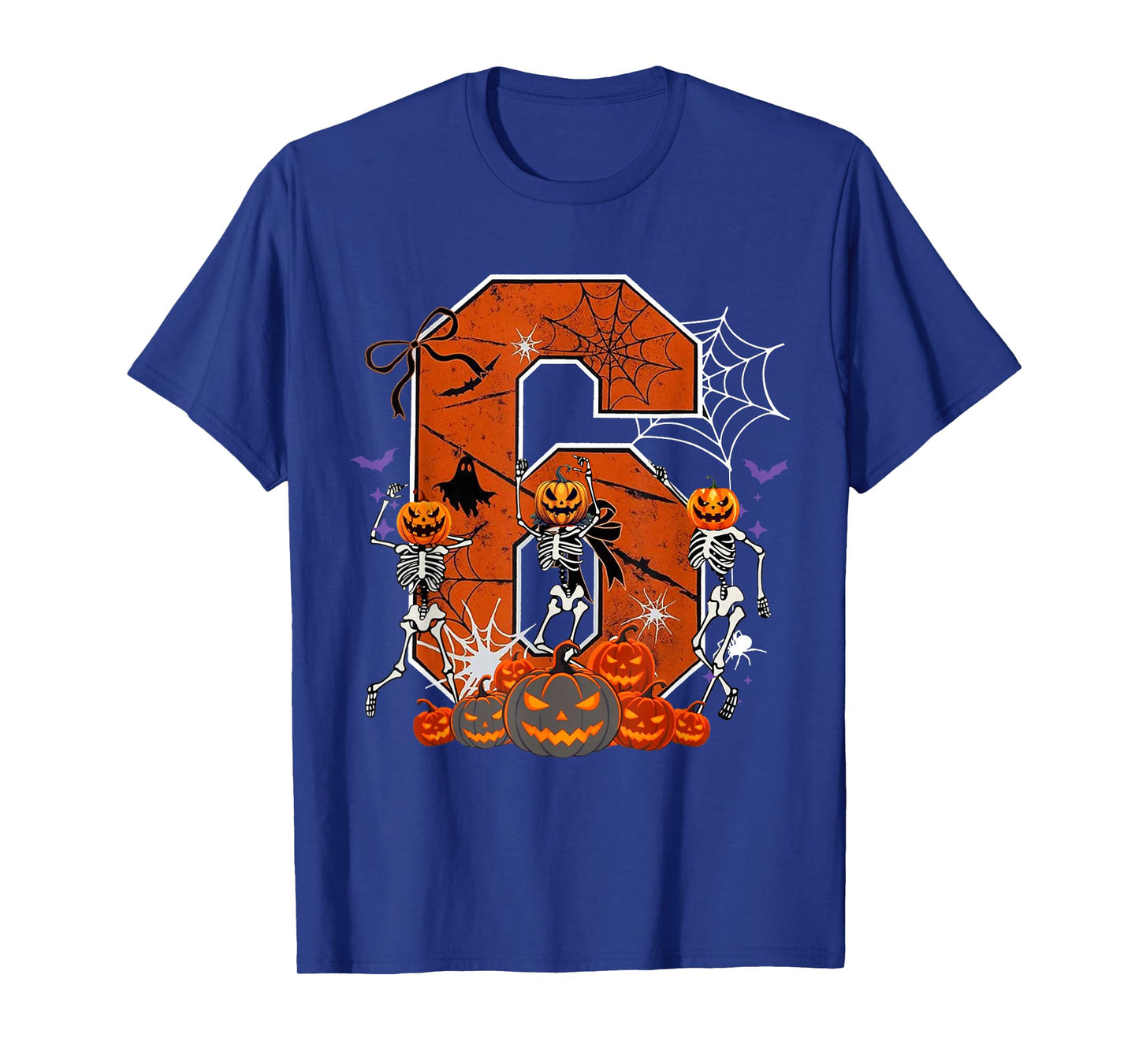 Number 6 Six Seven Meme 6 7 Halloween Dancing Skeleton Women T-Shirt