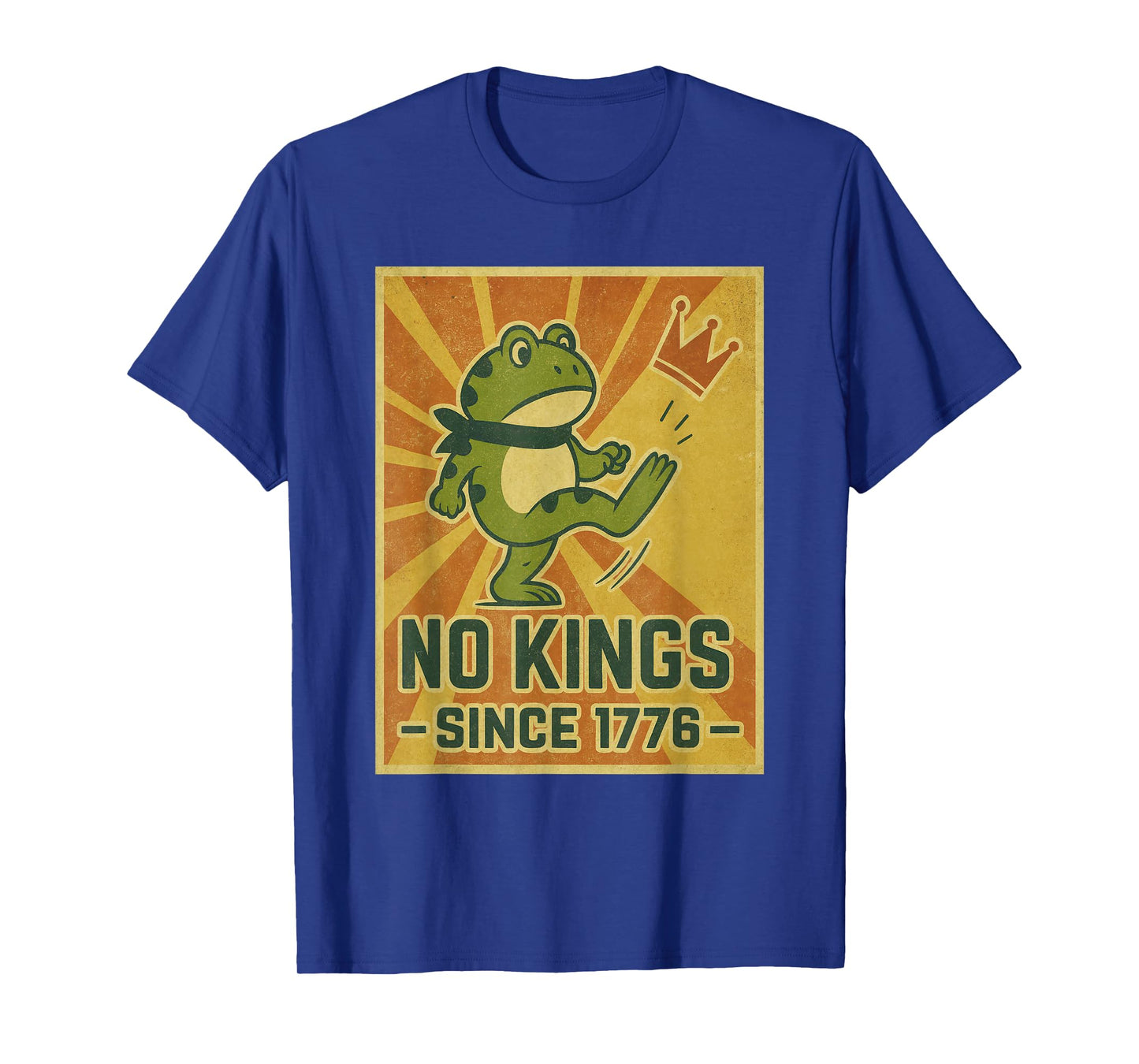 No Kings Since 1776 Propaganda Poster Frog Shirt Men Women T-Shirt