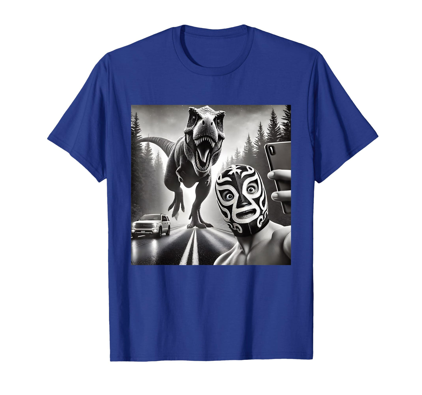 Mexican Wrestling Lucha Libre Mask Selfie Adventure T-Shirt