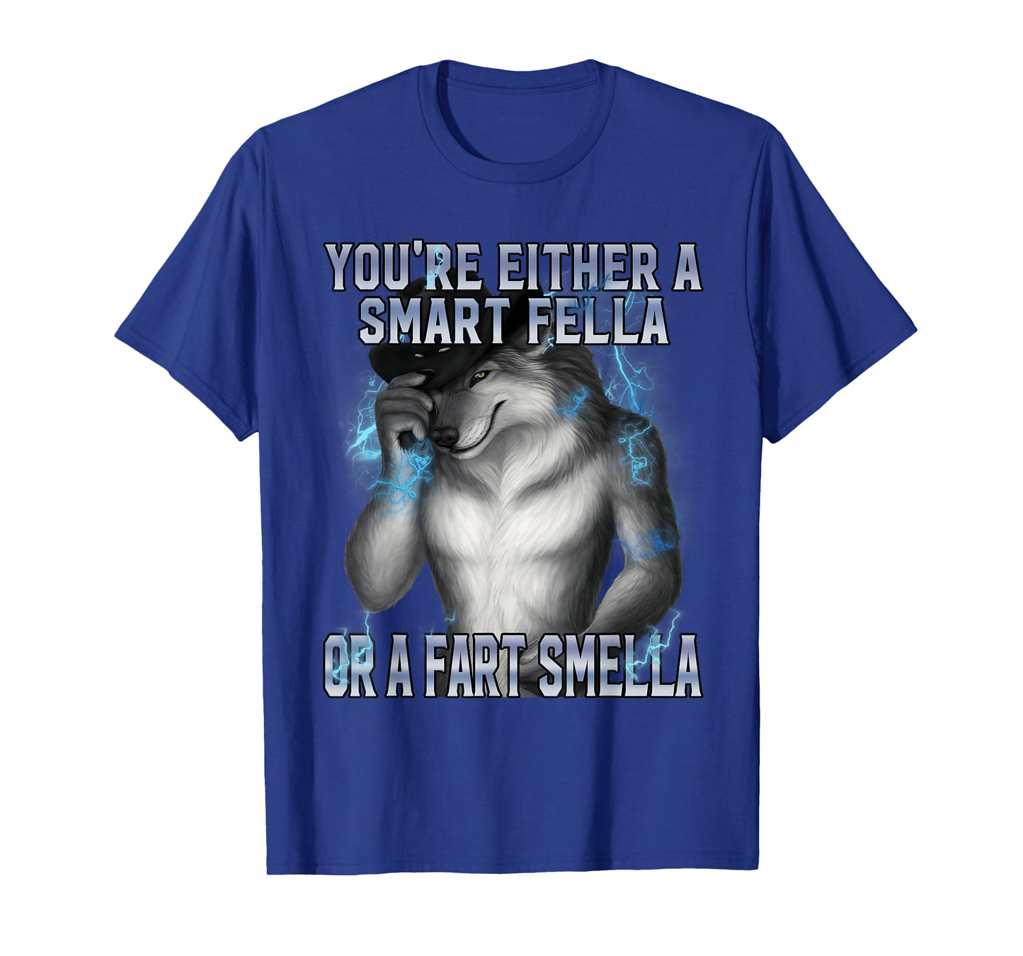 Smart Fella Alpha Wolf Meme Funny Werewolf Cursed Meme T-Shirt