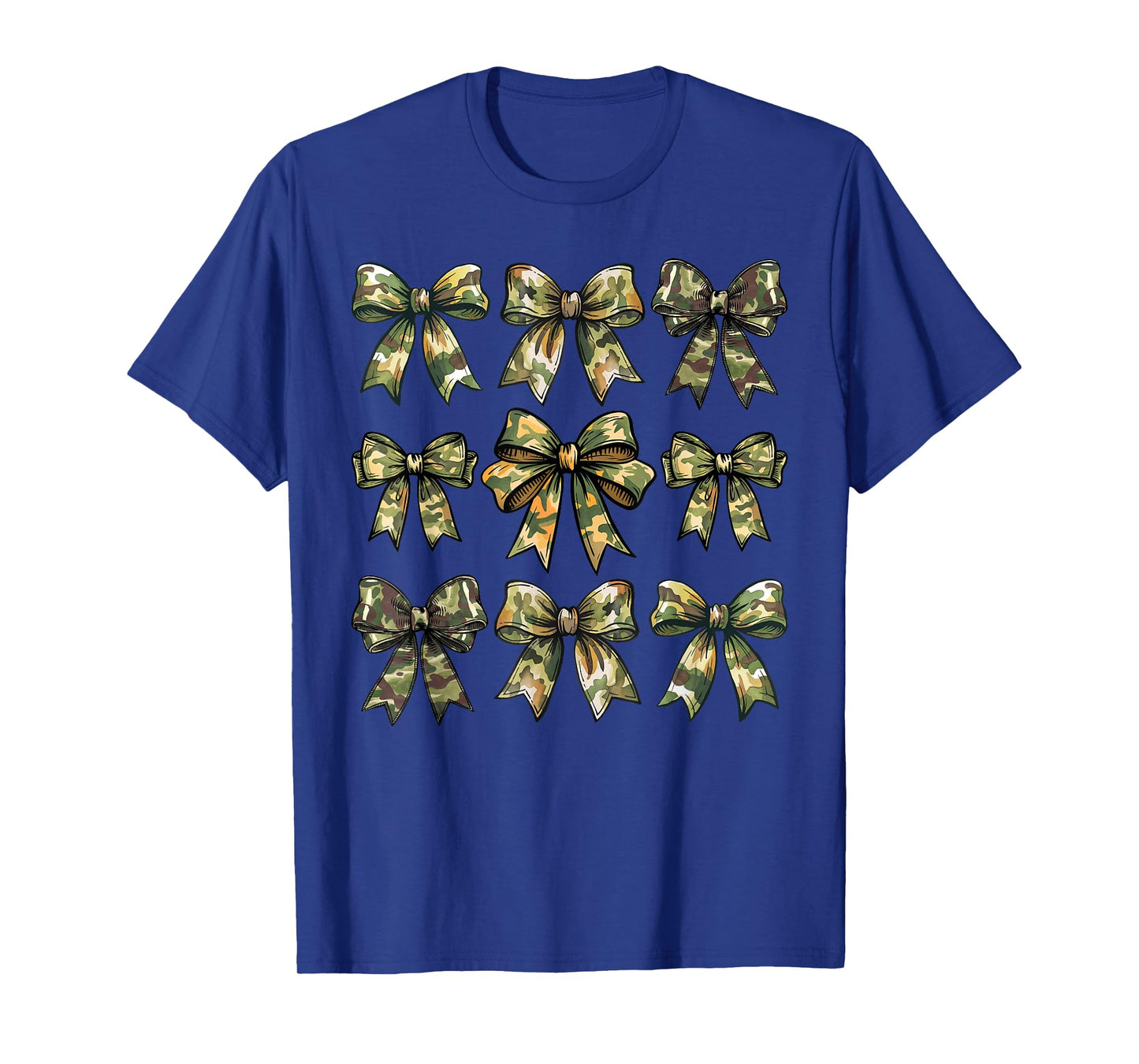 Camouflage Old Camo Bow Camo Coquette Bow Hunting Women Girl T-Shirt