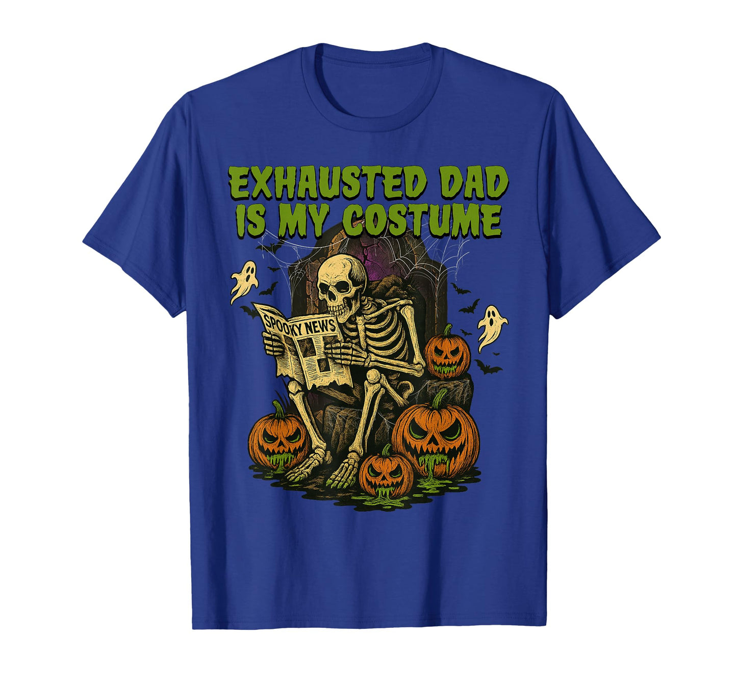 Exhausted Dad is My Costume Funny Matching Dad Halloween T-Shirt