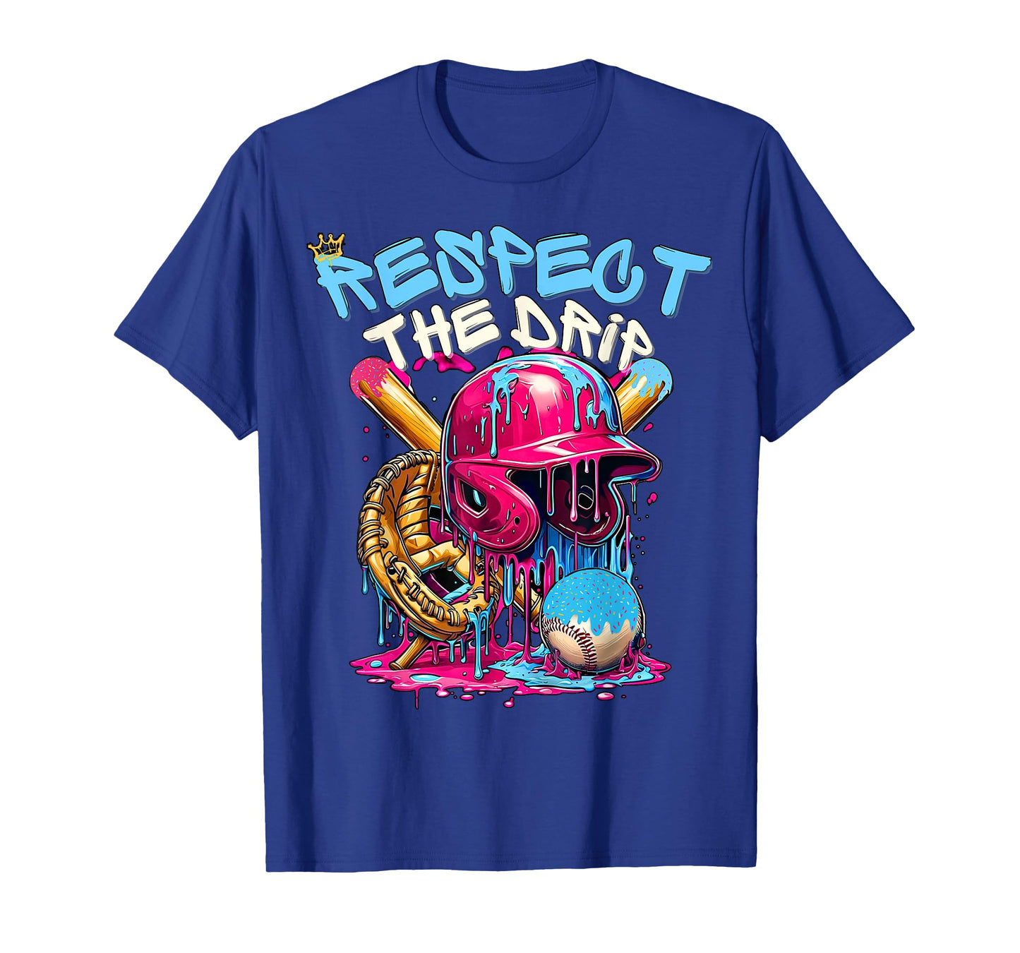 Baseball Drip Ice Cream Drip Youth Boys Baseball T-Shirt