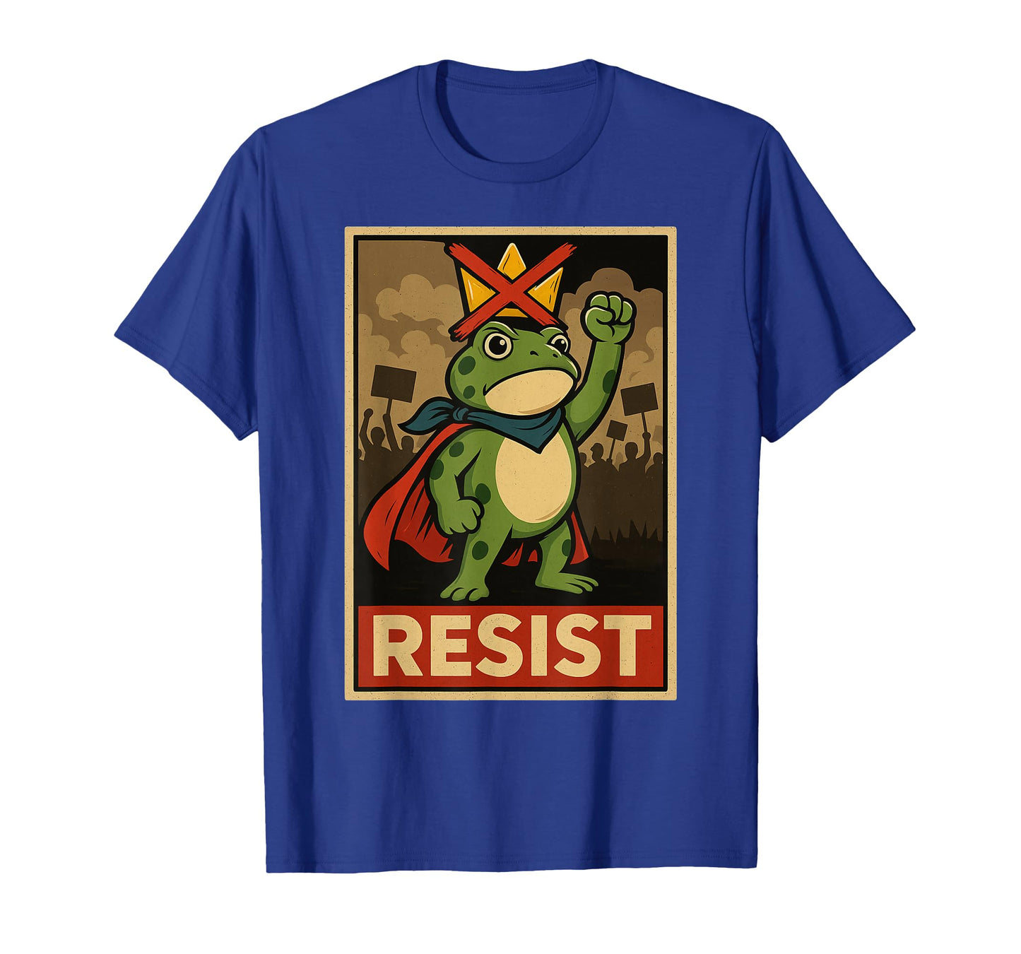 Funny Portland Frog Hop Protest Resist Frog No Kings Toad T-Shirt