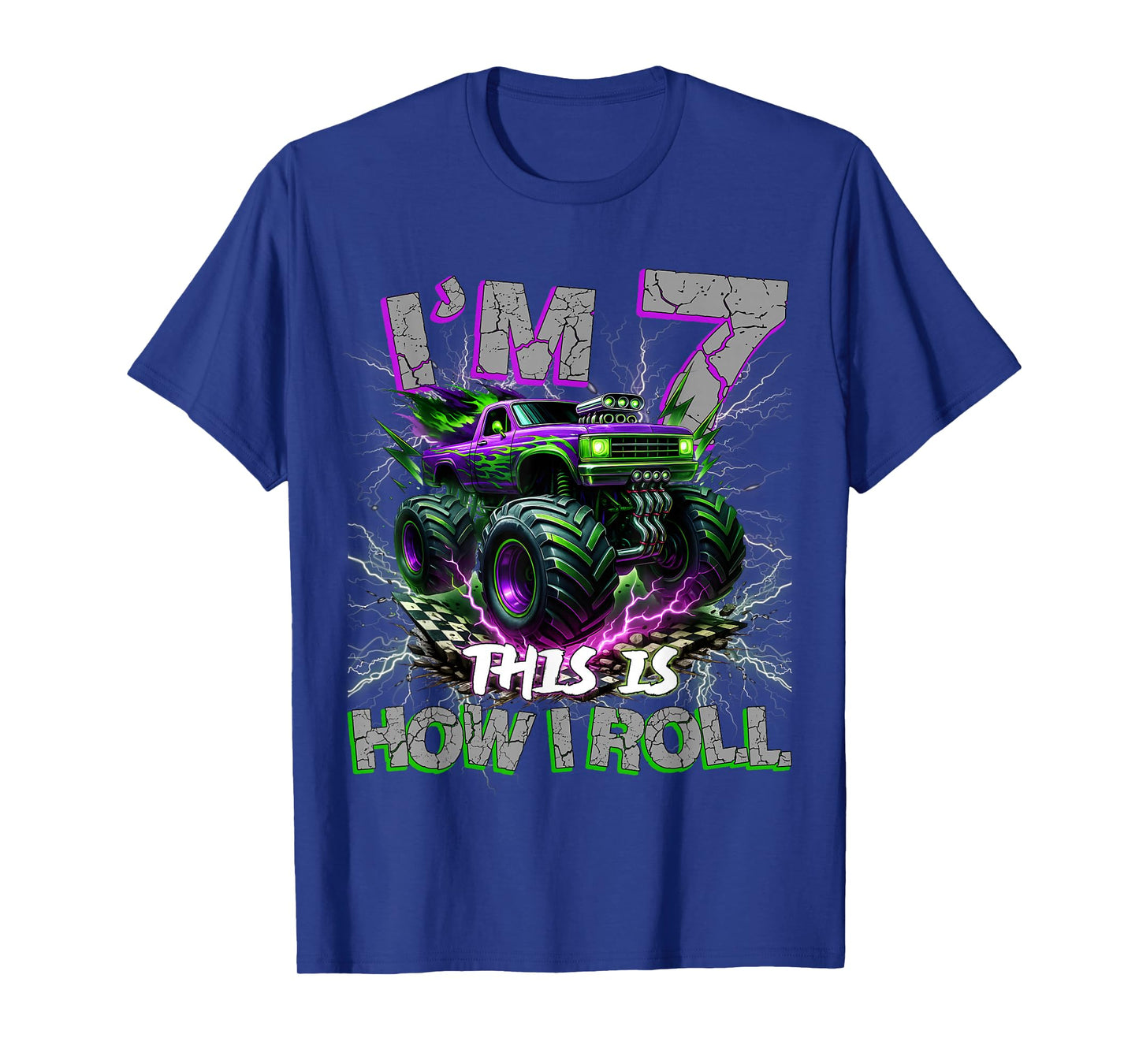 Im 7 Years Olds Monster Truck 7th Birthday Boy Gifts Outfit T-Shirt
