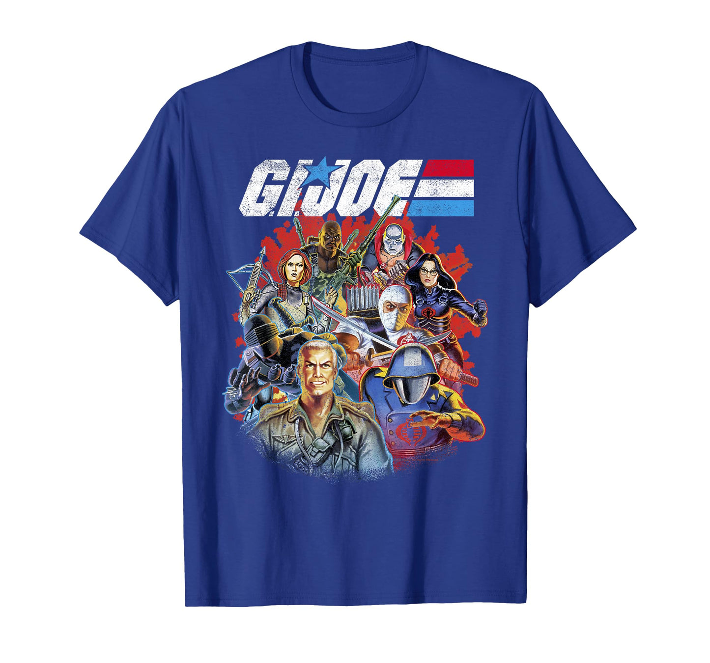 G.I. Joe Retro Group Shot American Hero Fade Logo T-Shirt