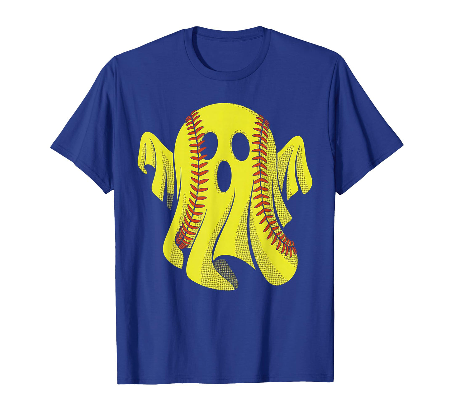 Funny Ghost Softball Lover Women Men Halloween Costume T-Shirt