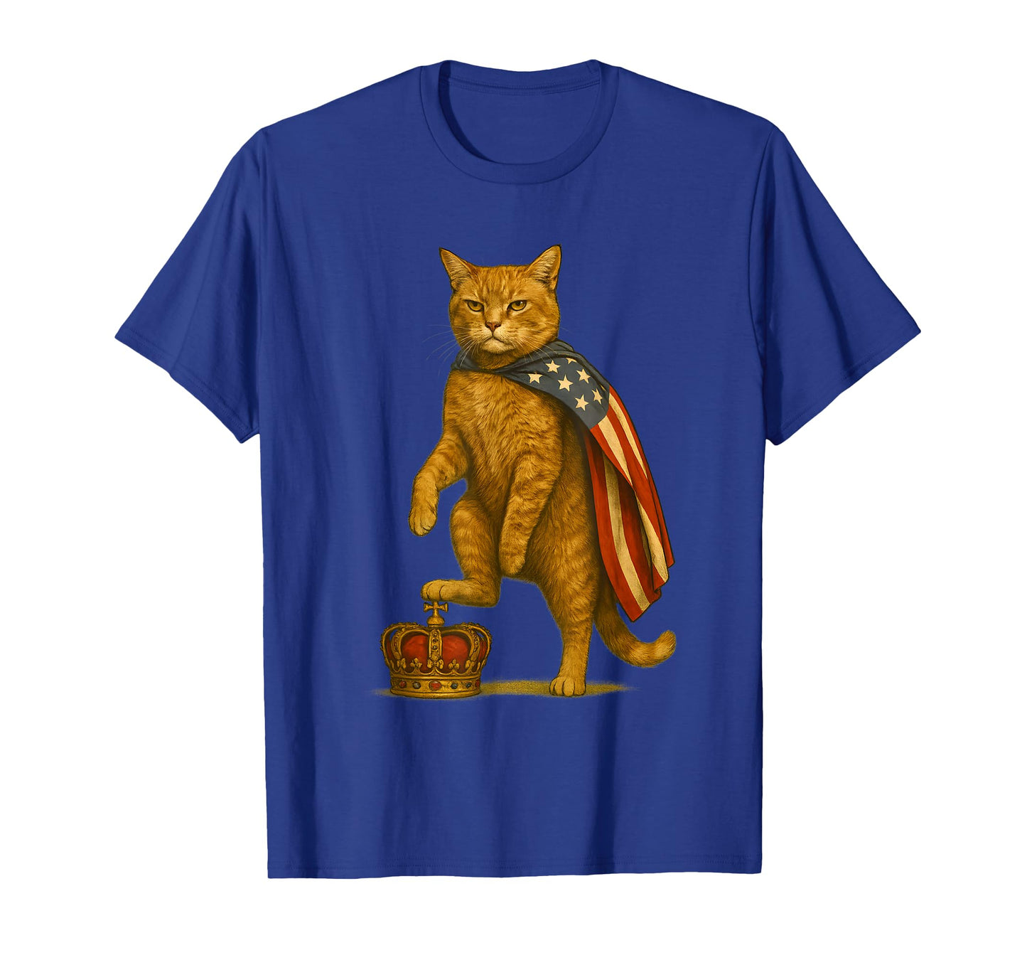 Funny Black Cat No Kings October 18 No Kings Day Men Women T-Shirt