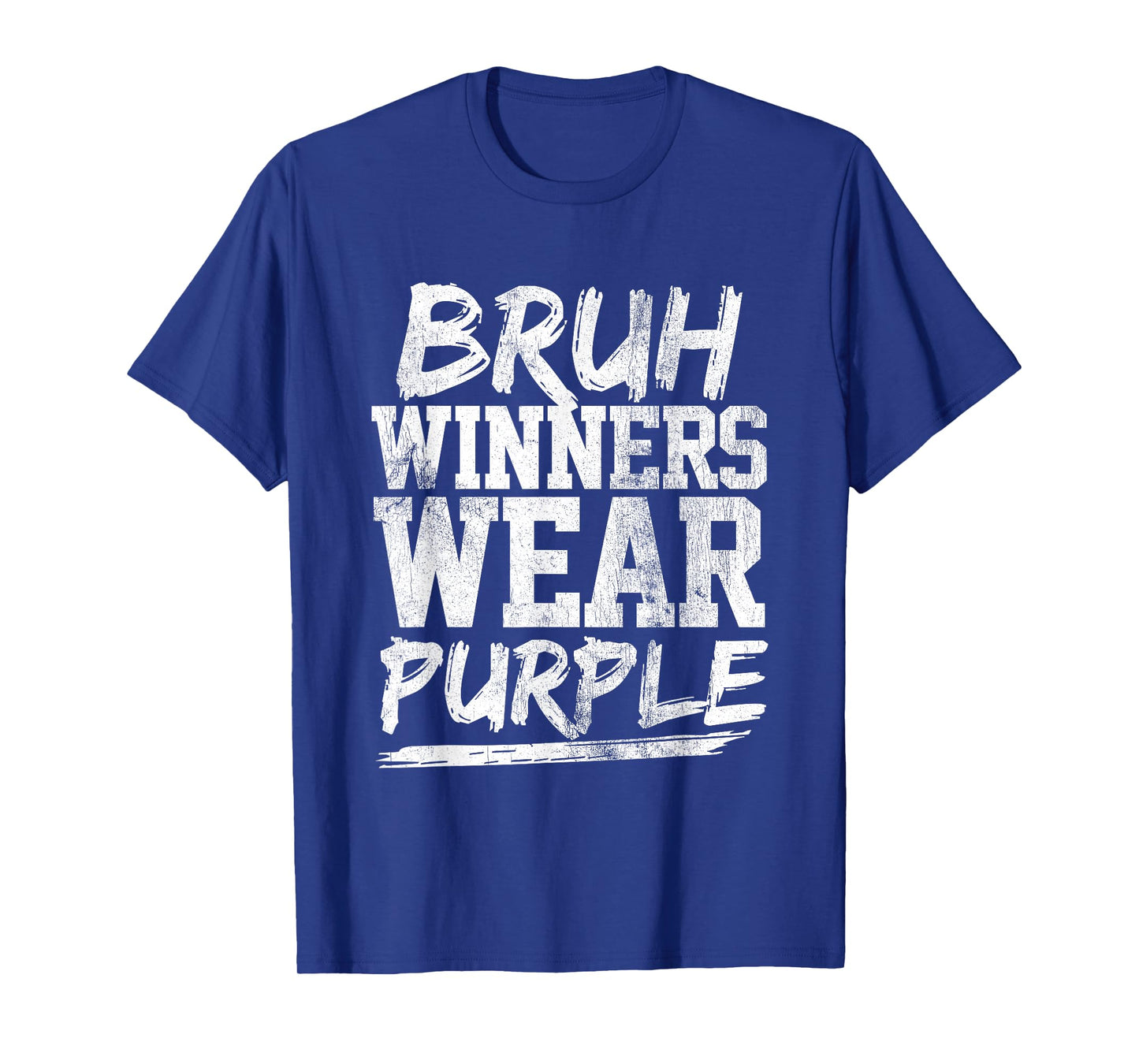 Bruh Winners Wear Purple Funny Sports Fan Team Graphic T-Shirt