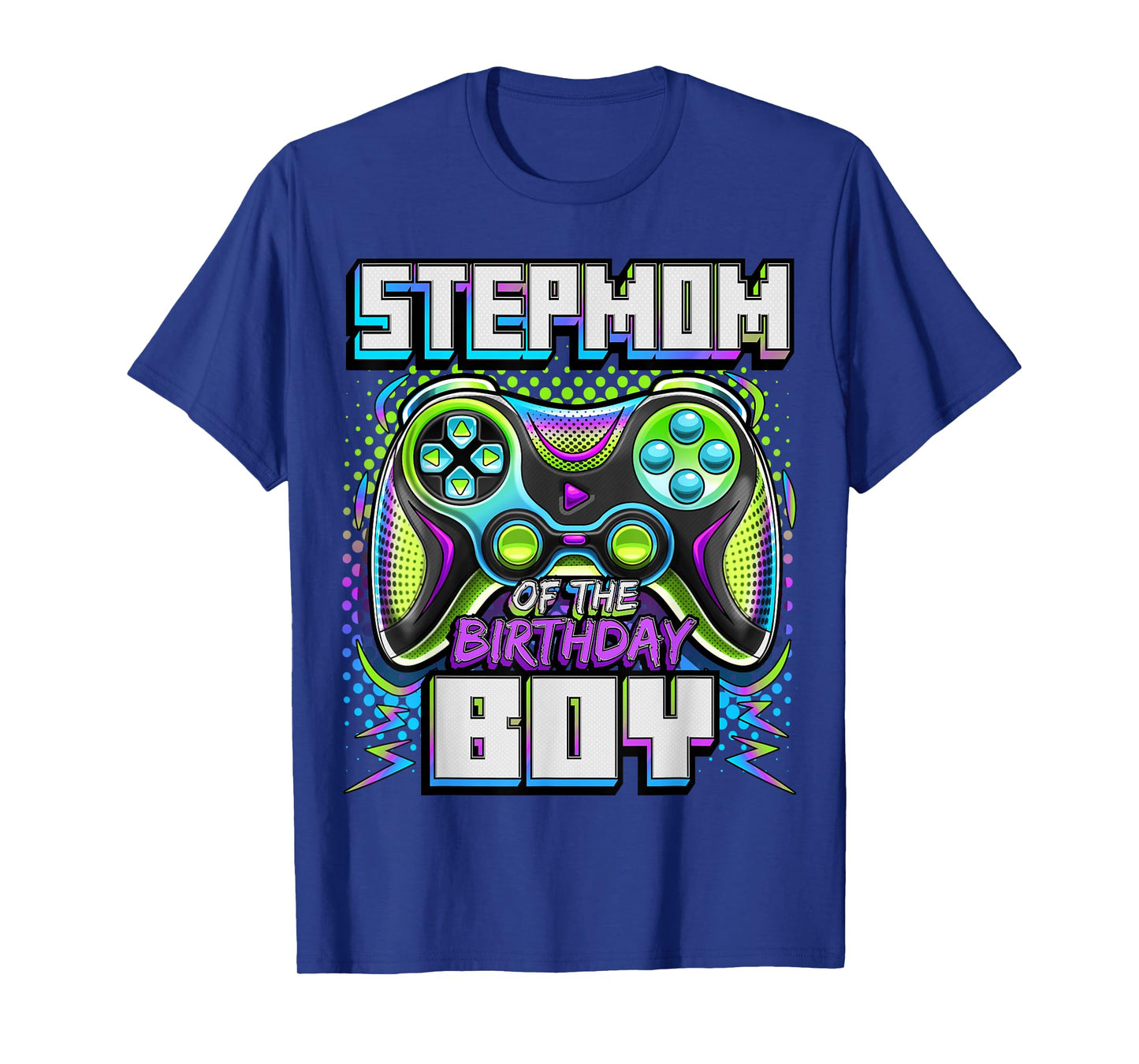 Stepmom of the Birthday Boy Matching Family Video Game Party T-Shirt