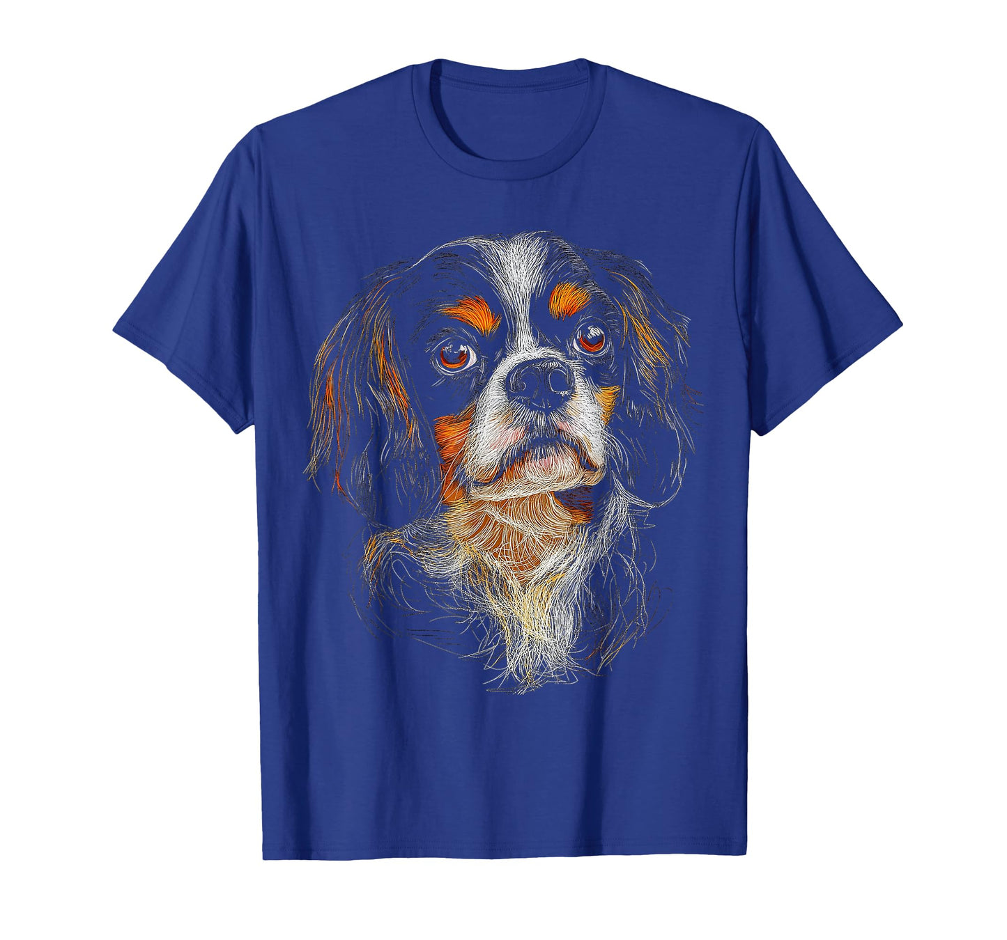 Cavalier King Charles Spaniel Dog Motif Pet Artwork Men Women Kids T-Shirt