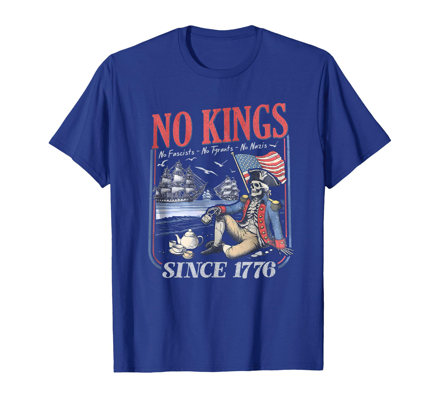Retro No Kings No Fascists Since 1776 T-Shirt