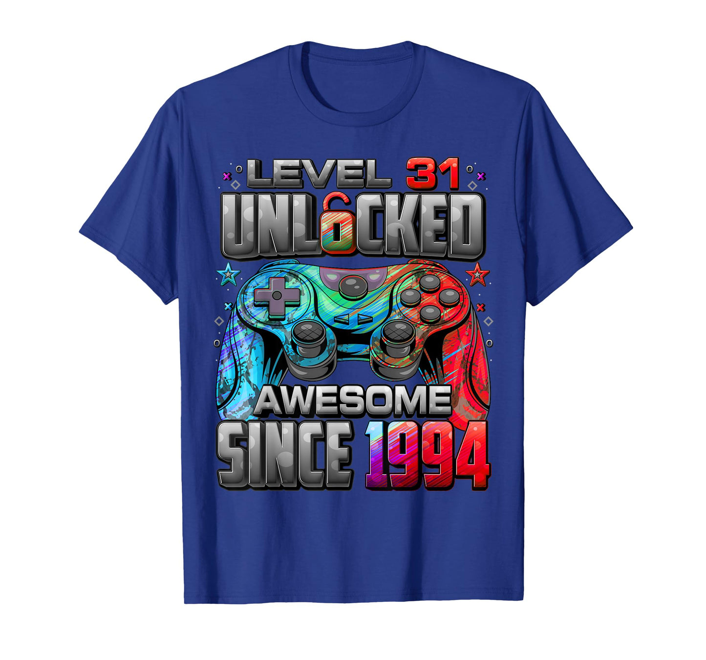 Level 31 Unlocked Awesome Since 1994 31st Birthday Gaming T-Shirt