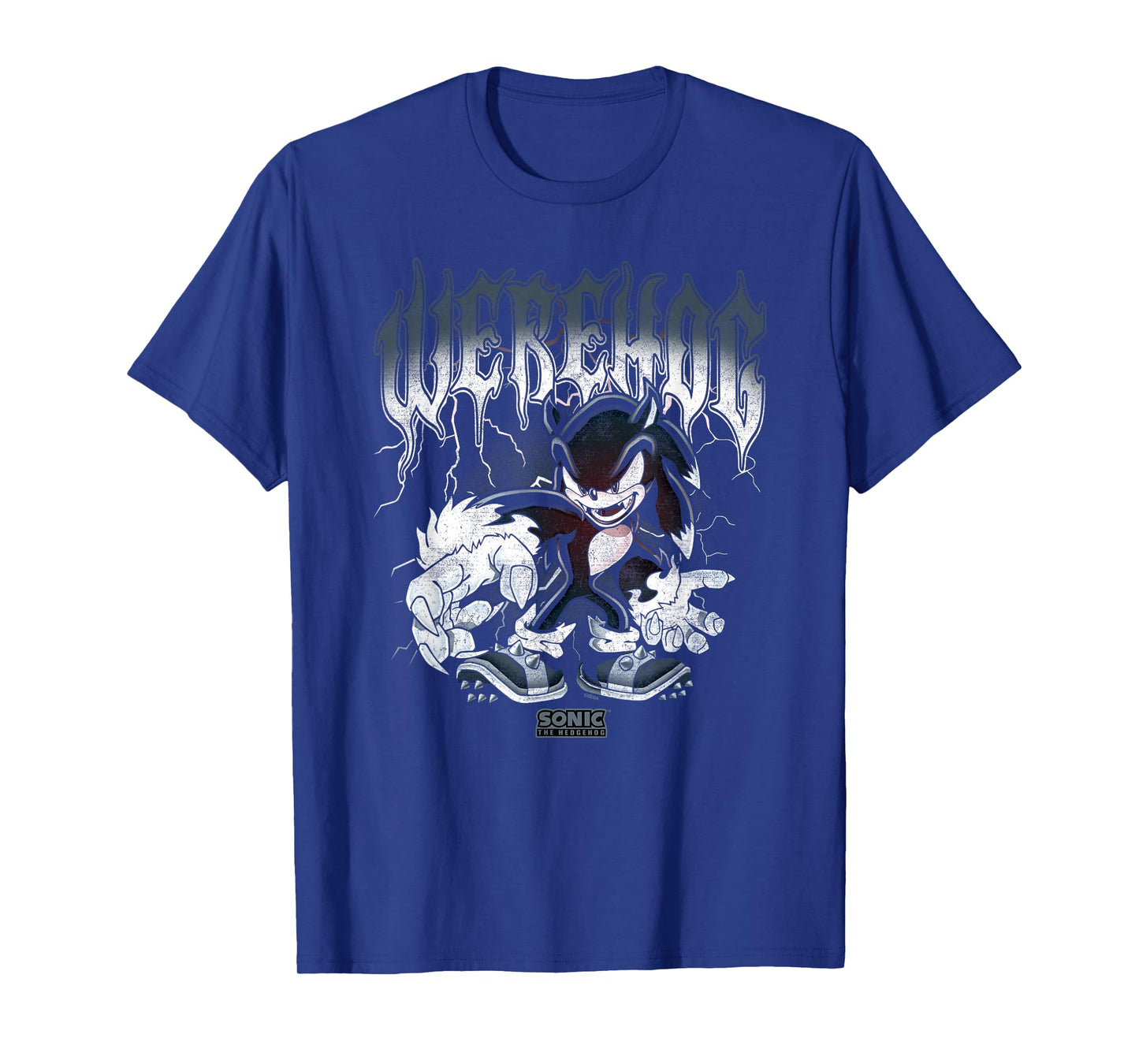 Sonic The Hedgehog Halloween Werehog Distressed Poster T-Shirt