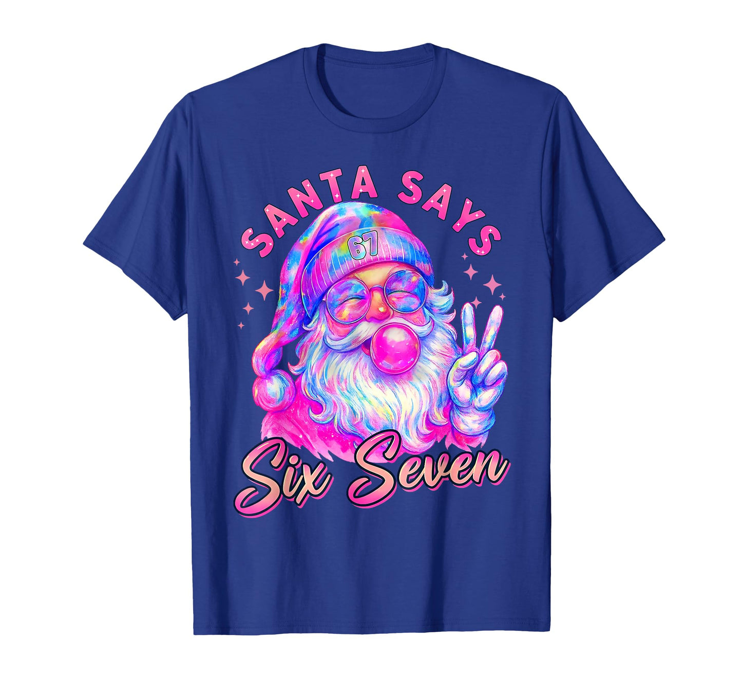 Funny Santa Says Six Seven Christmas 67 Meme Xmas Boys Girls T-Shirt