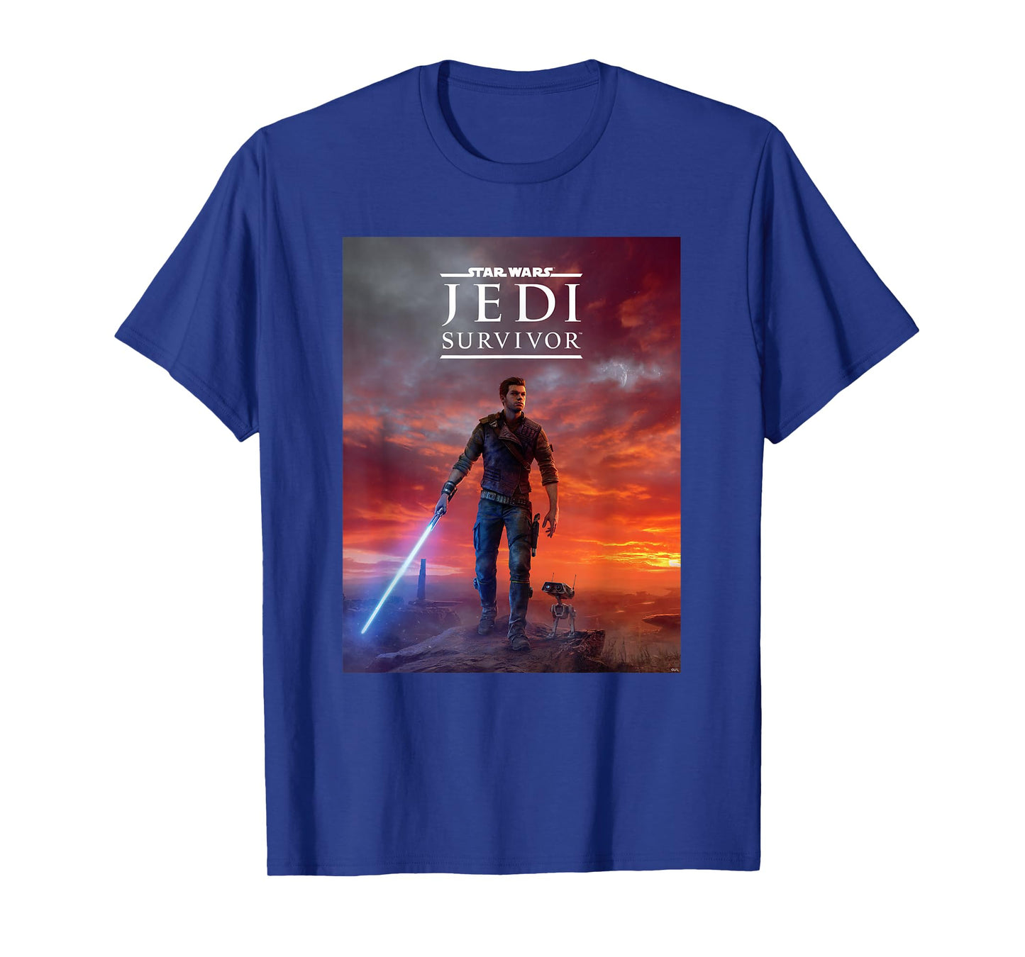 Star Wars Jedi: Survivor Cal Kestis BD-1 Game Poster Art T-Shirt