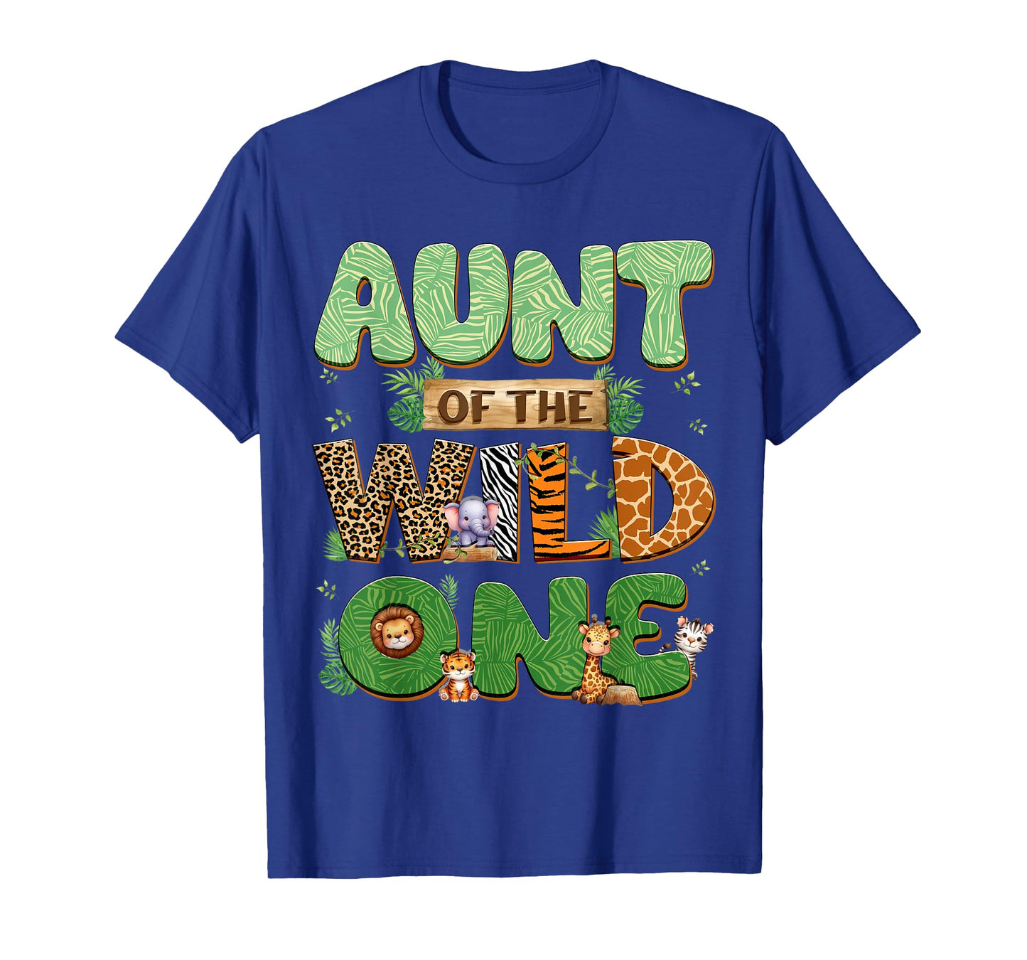 Aunt Of The Wild One Birthday Family Matching Party Decor T-Shirt