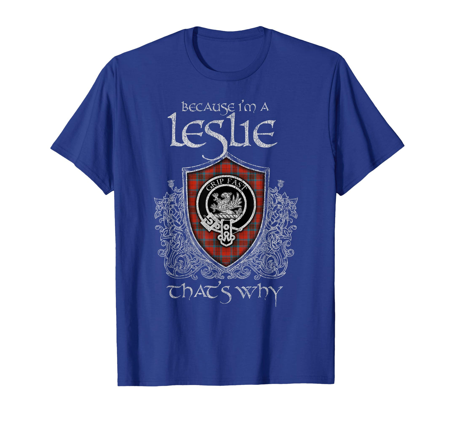 Clan Leslie Crest Tartan Celtic Last Name Vinatge T-Shirt