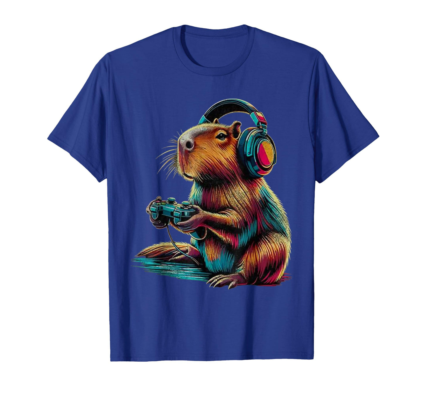 Gaming Capybara Cool Gamer Capy Rodent Men Boys Kids Youth T-Shirt