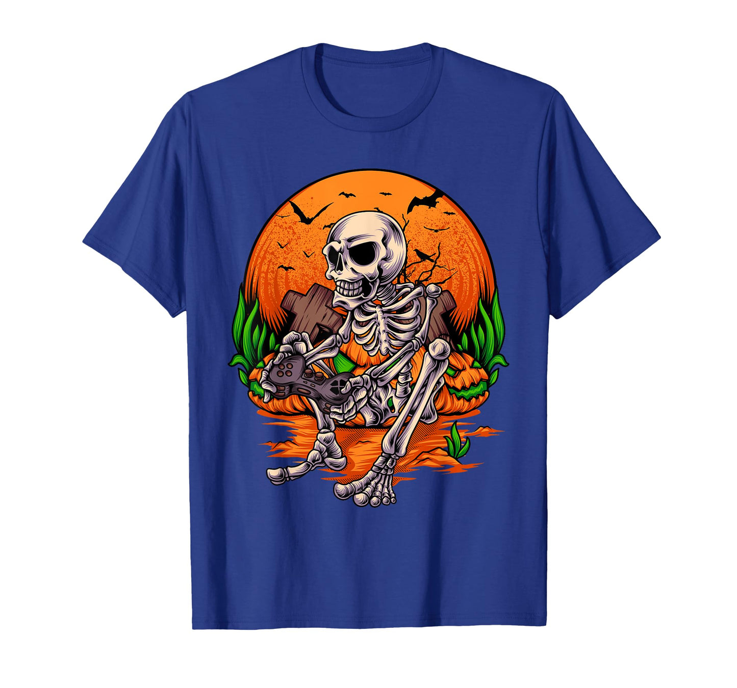 Halloween Shirts For Boys Kids Men Skeleton Gaming Gamer T-Shirt
