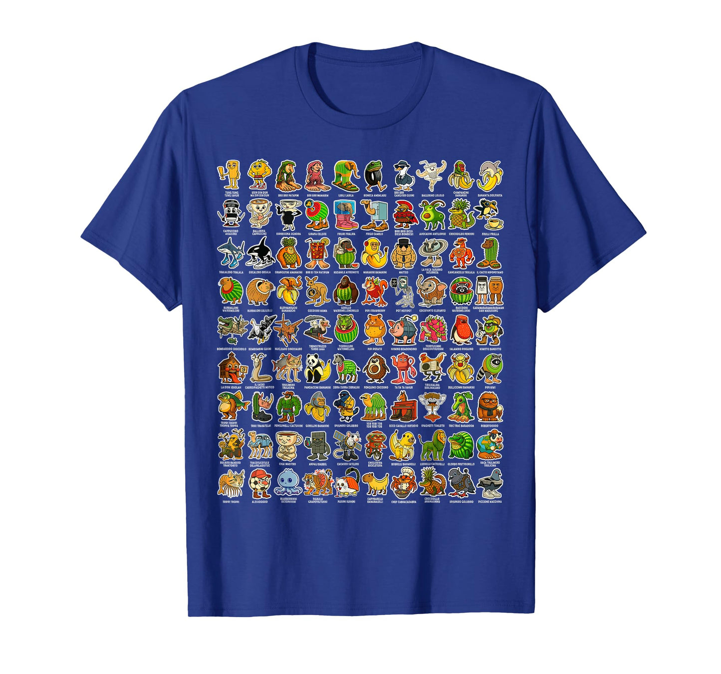 Italian-Brainrot Gen Z Funny Meme 90 Brainrot Characters T-Shirt