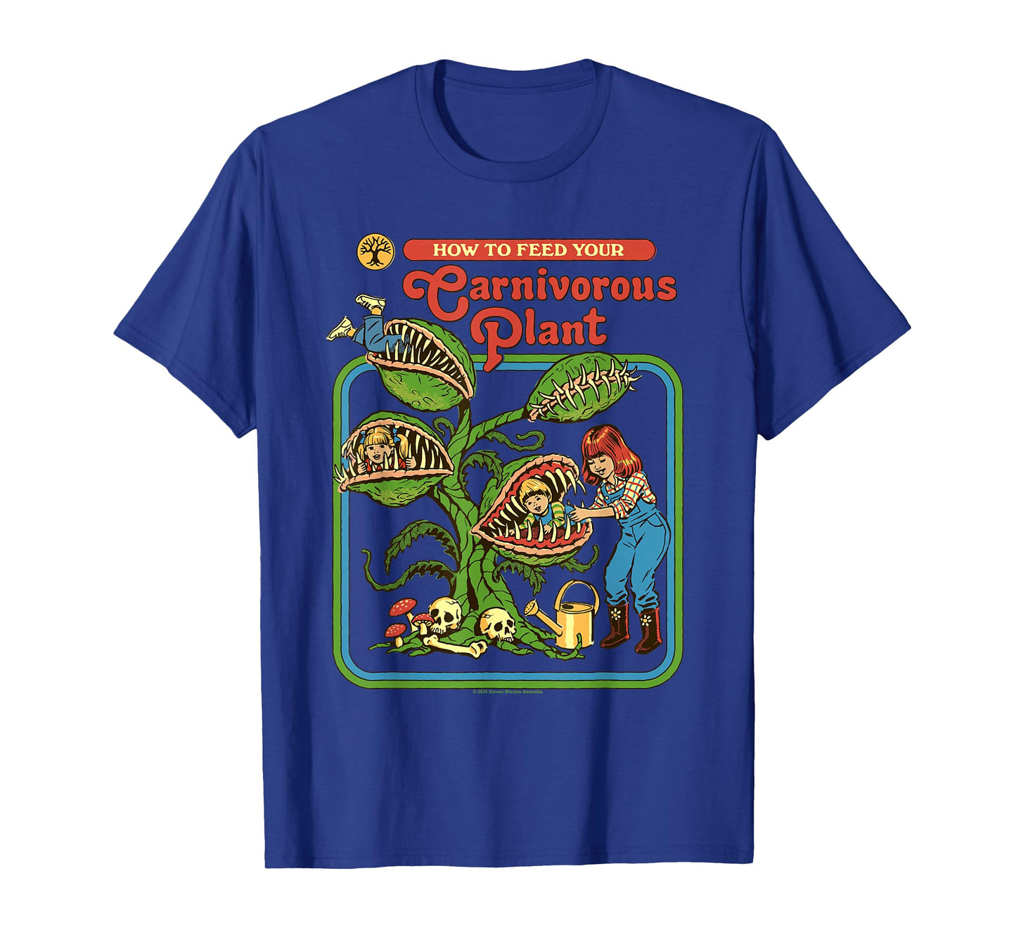 Carnivorous Plant Sci Fi Retro Vintage Funny Adult Humor T-Shirt