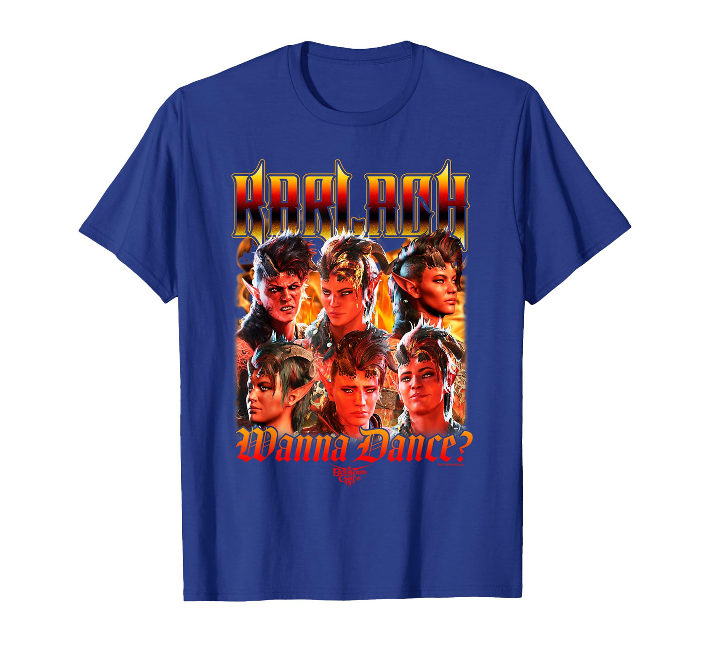 Dungeons & Dragons Wanna Dance? Karlach Multi Expressions T-Shirt