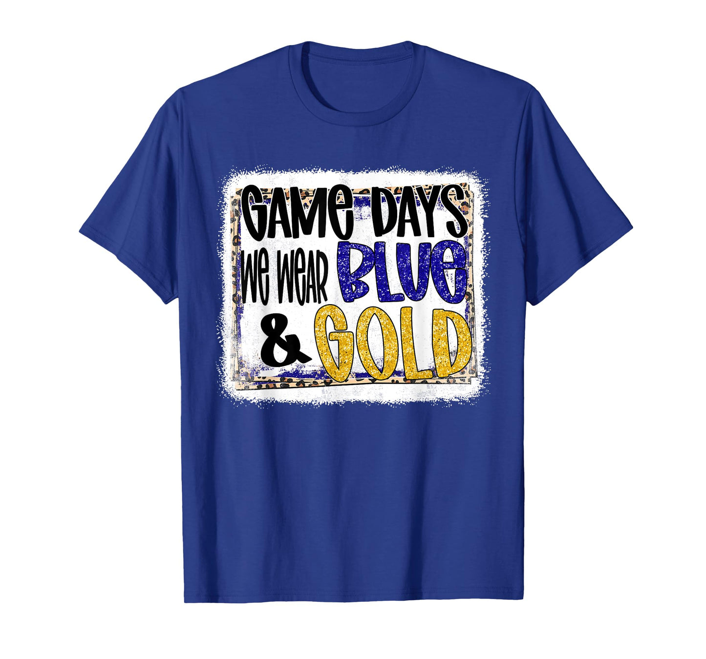 On Gameday Football We Wear Blue And Gold School Spirit T-Shirt