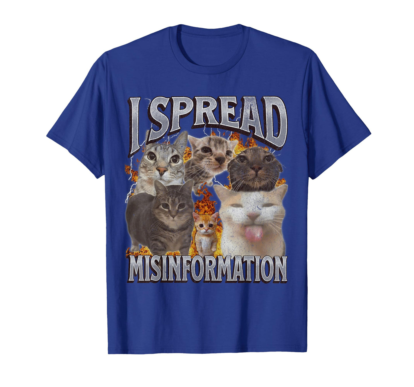 I Spread Misinformation Funny Cat Meme Bootleg Graphic Men Women T-Shirt