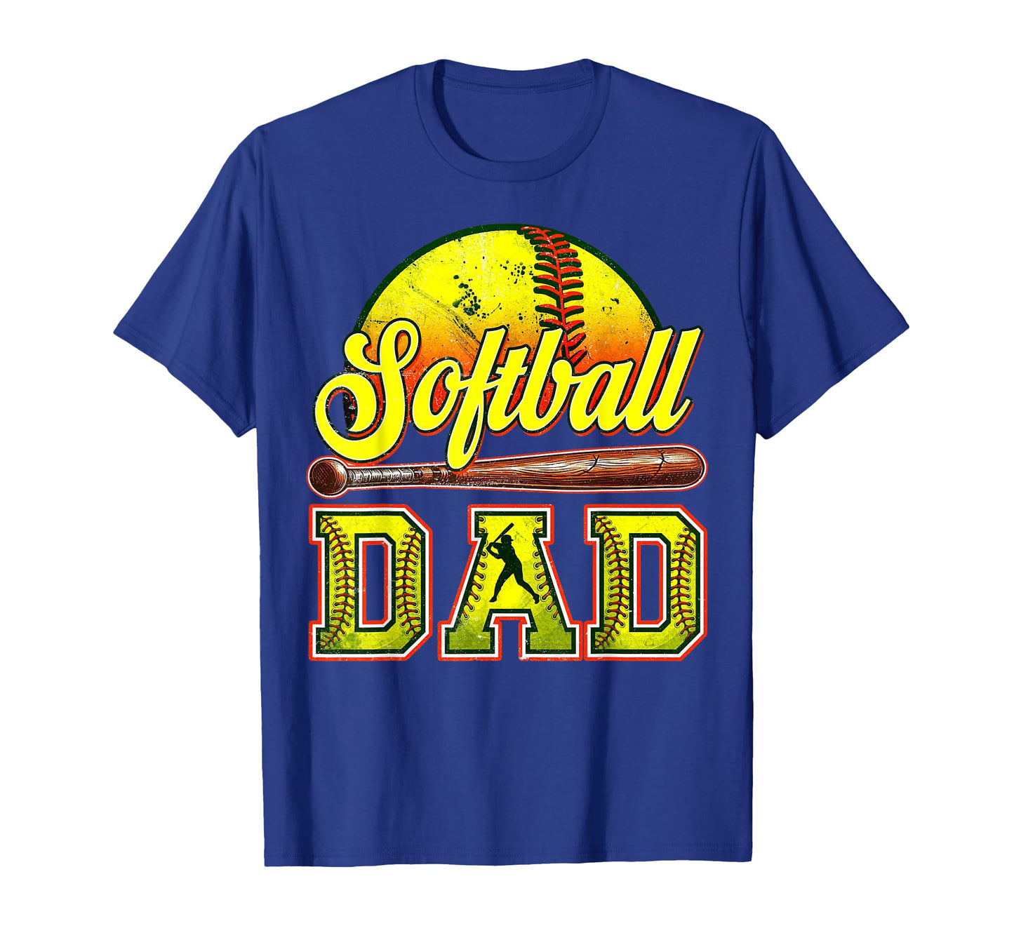 Retro Softball Dad Game Day Dad Father's Day T-Shirt