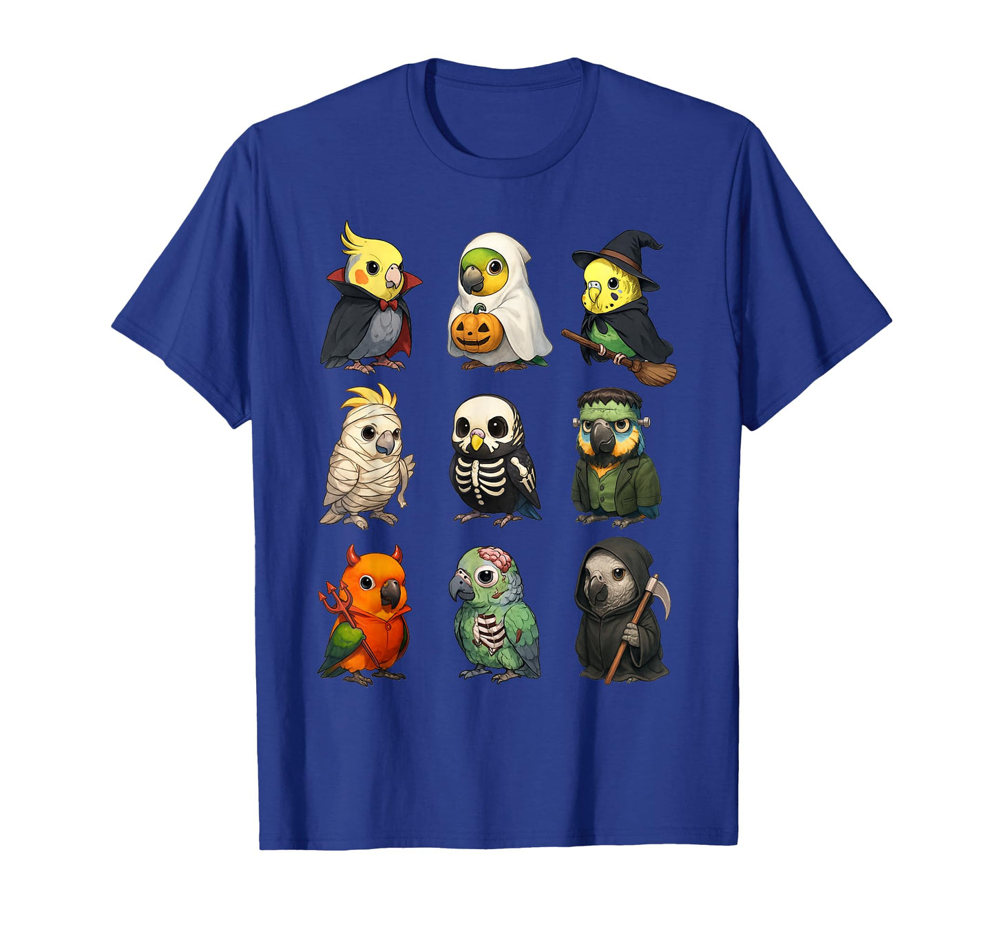 Cute Parrot Birds Witch Boo Zombie Halloween Boys & Girls T-Shirt