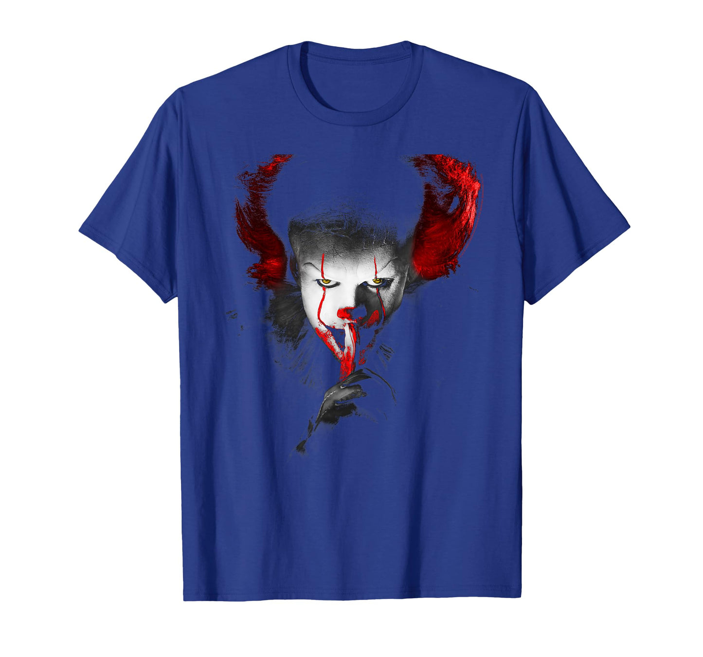 IT Pennywise The Clown Bloody Shhh Portrait Horror Movie T-Shirt