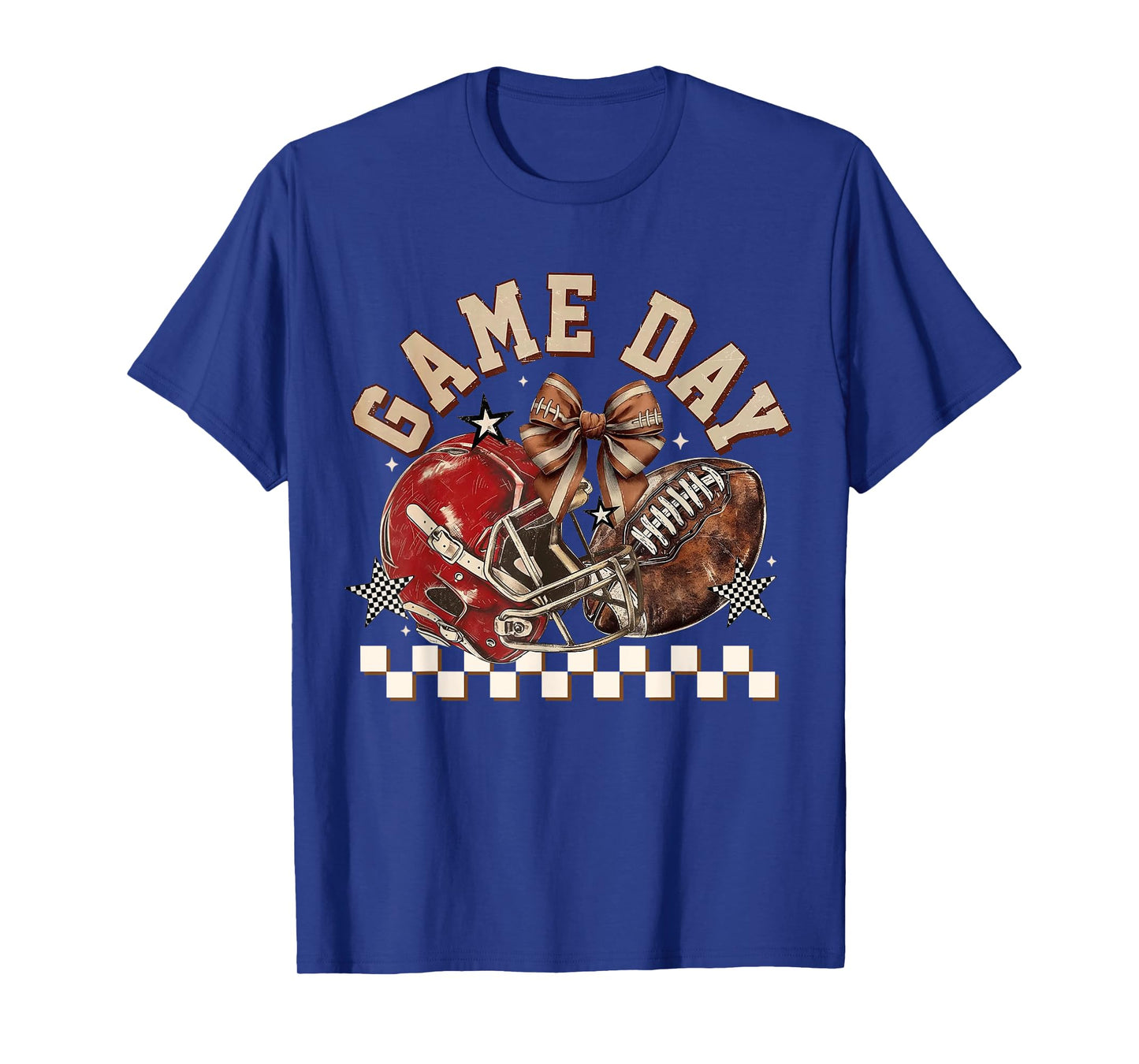 Vintage Football Mom Red Coquette Bow Game Day Women Girl T-Shirt