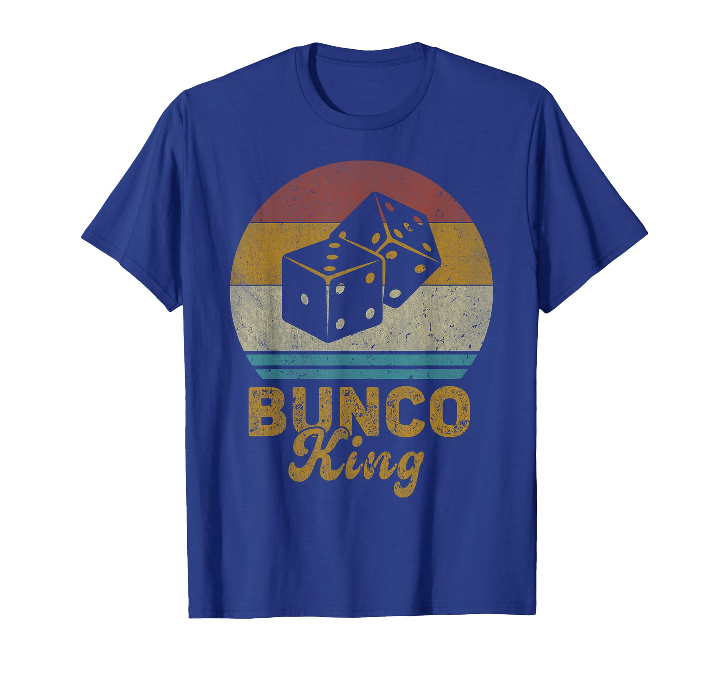Bunco King Vintage Bunco Dice Game Mens Womens T-Shirt