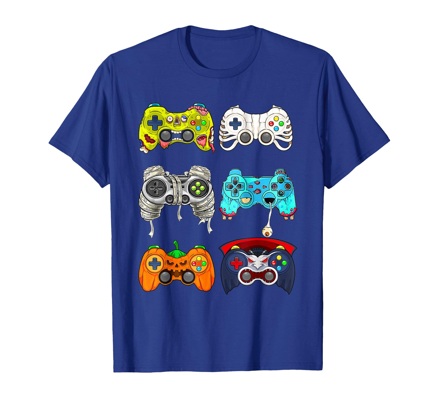 halloween skeleton zombie gaming controllers mummy T-Shirt