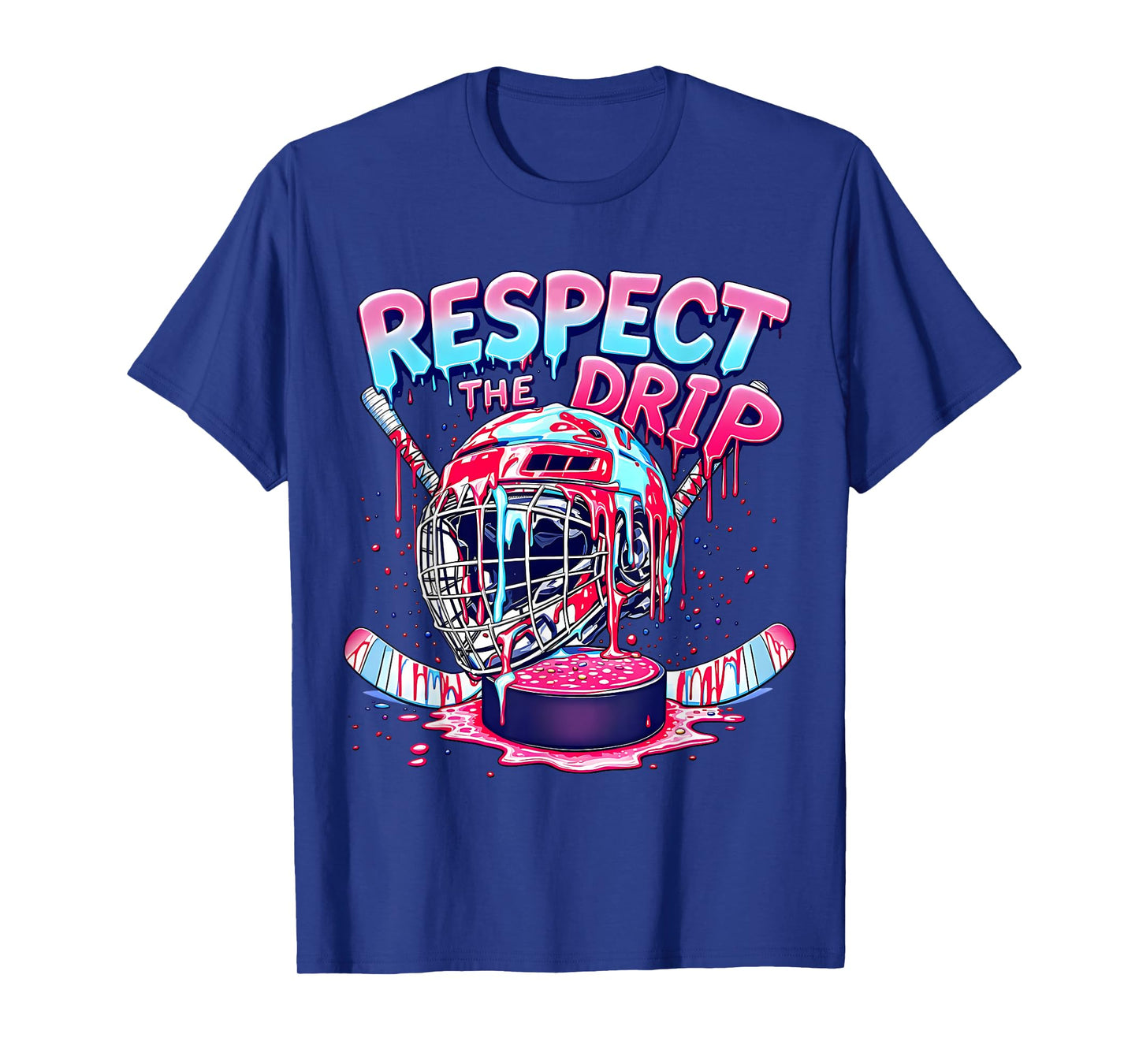 Hockey Drip For Boys Ice Cream Drip Youth Kids Funny Sports T-Shirt