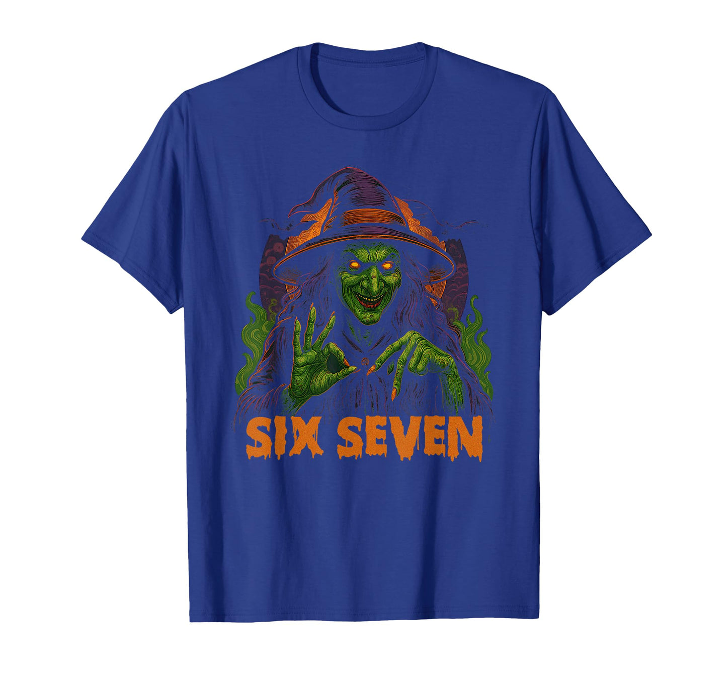 Six Seven 67 Meme Halloween Witch 6 7 T-Shirt