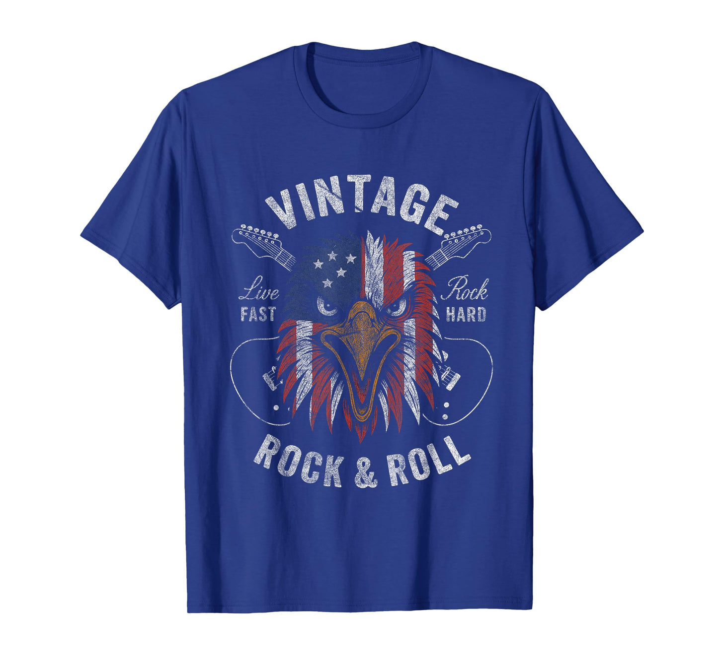 Vintage Patriotic Eagle Southern Rock Guitar Players T-Shirt
