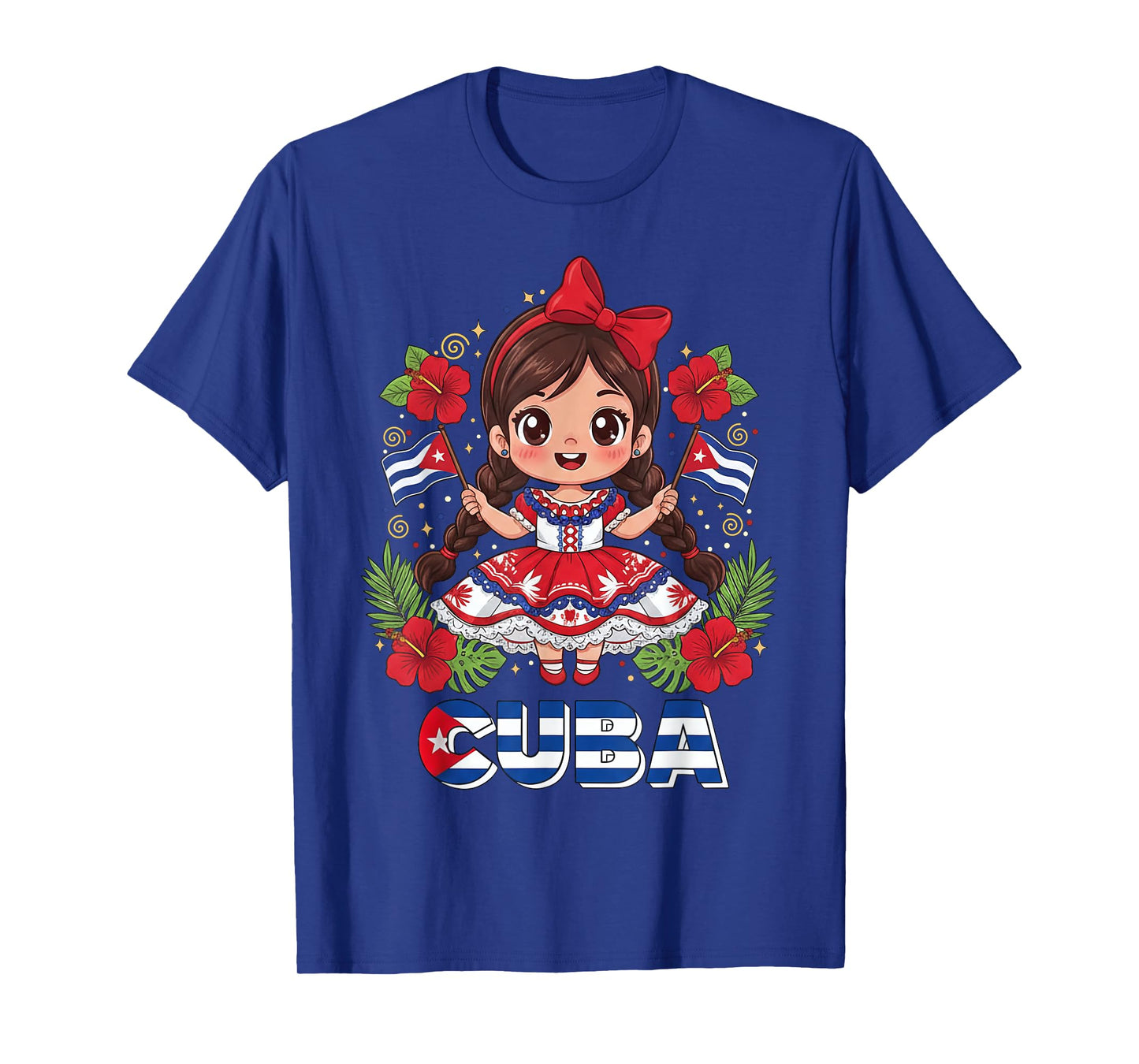 Cuban Traditional Dress for Girls Hispanic Heritage Cuba T-Shirt