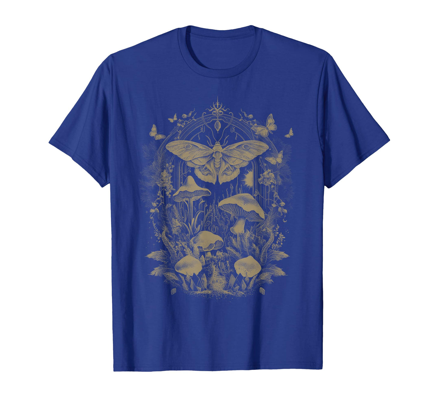 Butterfly Grunge Fairycore Therian Clothing Cute Moth Aesthetic Floral T-Shirt for Women & Girls, Unisex-Adults & Kids, Brown, Small, Short Sleeve, Classic Fit